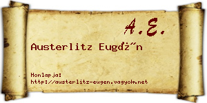 Austerlitz Eugén névjegykártya